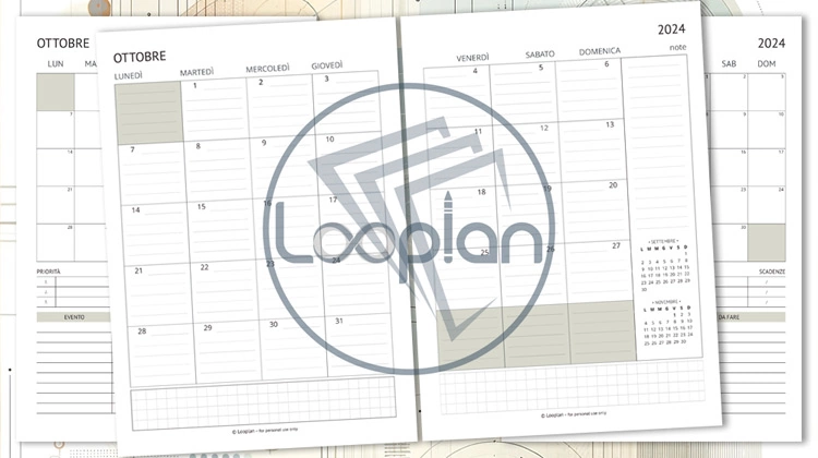 stampabili gratis: planner mensile con un mese su due pagine planner mensile con un mese su due pagine affiancate
